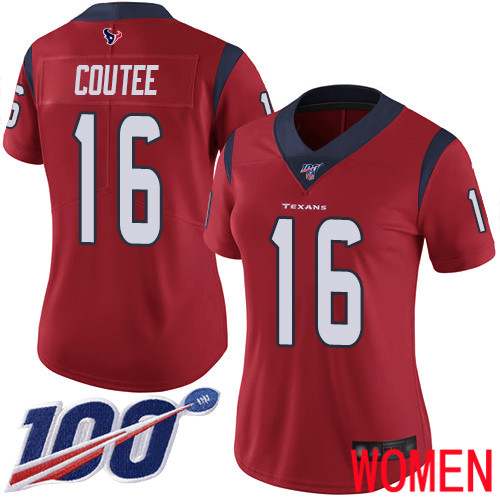 Houston Texans Limited Red Women Keke Coutee Alternate Jersey NFL Football #16 100th Season Vapor Untouchable